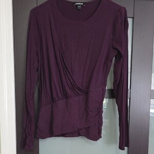 Express Deep Purple Long Sleeve Women's Top